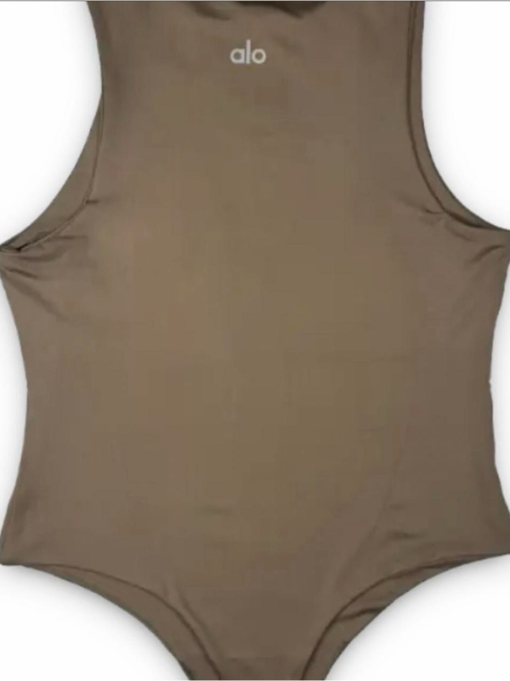 ALO Yoga Sleeveless Bodysuit in Taupe Brown